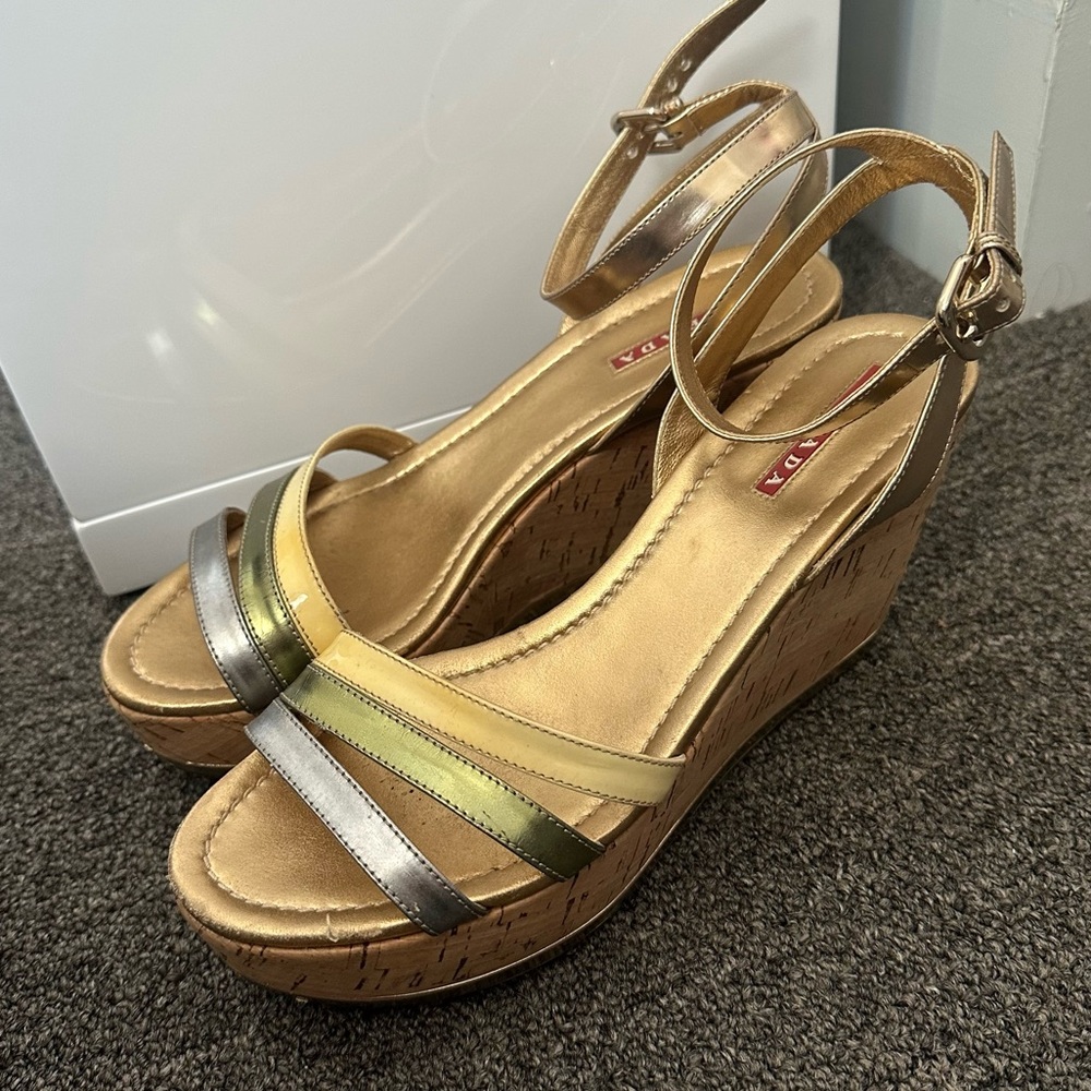Prada Wedge Sandals 39